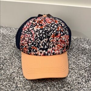 Roxy New Multicolor Adult Adjustable Activewear Sporty Hat with Peach Brim